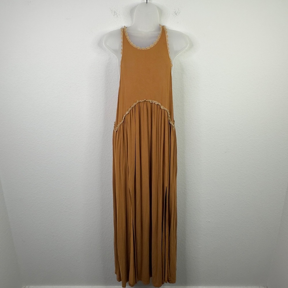 Pol Dress Womens S Brown Sleeveless Boho Whimsical Fairy Feminine Western Earthy